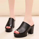 Breakj Mouth High And Fitting Room Slippers Summer Wearing Rough And Waterproof Table Comfortable Cool Slippers Large Size 40-43