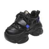 PU Chunky Sneakers for Women 2023 Non Slip Platform Sports Shoes Woman Thick Sole Lace Up Vulcanize Shoes Zapatillas