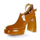 Platform High Heels Women Shoes Mary Jane Designer Autumn Elegant Chunky Shoes Trend Round Toe Party Zapatillas