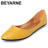 Leather Flat Shoes Woman Hand-sewn LeatherLoafers Cowhide SpringCandy colorCasualShoes Women Flats Women