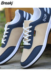 Sneakers Men Soft Sole Running Shoes Fashion Casual Leather Fabric Breathable Height Increased Flat Platform Board