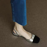 Breakj Fragrant Wind Baotou Sandals 2024 Female New Summer With Simple After Empty Color French High-Heeled Shoes Female Thick
