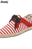 Fashion summer Fly fabricmale casual Canvas Hemp Insole Fisherman Light Shoes men Espadrille Flats Shoes