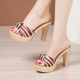 Sandals Slippers Women Wear Summer 2023 New Thick-Soled Waterproof Platform Fish Mouth Fashionable One-Word