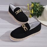 Women Casual Slip-on Shoes Platform Comfortable Espadrille Barefoot Loafers Round Head Plus Size
