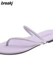 Shoes 2023 New Basic Women's Slippers Summer Outdoor Beach Slippers Female Simple Clip Toe Shoes for Women Zapatos
