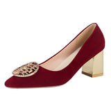 Breakj Shoes He Wedding Dress Diamond Bride Shoes Red High Heels Female Spring And Autumn Fine Heel Pointed Fashion In The Heel Single