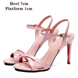 New Red Women Slippers Summer Heels Party Sandals Sexy Bottom Ladies Party Shoes Thin Heels Slides Narrow Band Women