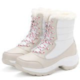 Boots Plush Warm Ankle Boots Women Winter Shoes Waterproof Boots Lightweight Comfortable Casual Cotton Boots Botas