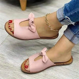 Large Size Women's Shoes New Summer Bows, Empty Ladies Sandals, Slippers, Bows, Sandals,