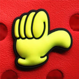 Thumb up/Gesture/Gloves Shoes Decoration Shoe Accessories Jibz for Original Croc Charms for Shoes Bracelets Kids Gifts
