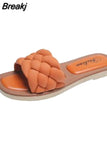 New Summer Indoor Woven Slippers Women Sandals Female Outdoor Beach Casual Flat Flip Flop Ytmtloy Zapatillas Mujer