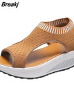 Size Sandals Women 2023 Fashion Casual Platform Sandals Women Shoes Comfort Summer Soft Sport Sandals Breathable