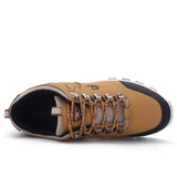 Men Shoes Casual Breathable Hiking Walking Sneakers Outdoor Ultralight Leather Slip-on Climbing Trekking Sneakers Man