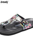 2023 New Summer Unisex Beach Cork Flip Flops Women Slippers Casual Quick Drying Men Buckle PU Leather Slides