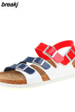 2023 New Summer Fashion Women Sandals Buckle Cork Beach Casual Outside Non-slip Slipper