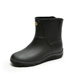 Men's Rain Boots Waterproof Men Ankle Boots Platform Rain Shoes Fashion Flats Men Casual Rainboots Man Rubber Rain