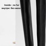 INS Women Genuine Leather Knee High Boots Round Toe Platform Thick High Heel Zipper Ladies Long Boot Autumn Winter