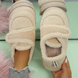 Keep Warm Lamb Wool Ankle Boots Women Non Slip Platform Cotton Padded Shoes Woman Flat Heel Plush Winter Boots