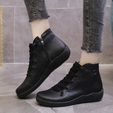 Breakj Autumn And Winter Large-Size Flat Bottom Warm Lady Short Boots New Flat Bottom Women
