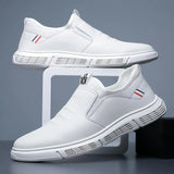 Business Men's Casual Leather Shoes Breathable Platform Shoes for Men Summer Lace-up Loafers Male Sneakers Tenis