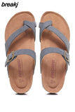 2023 New Summer Unisex Beach Cork Slippers Casual Women Men Nubuck Leather Solid Color Non-slip Flip Flops