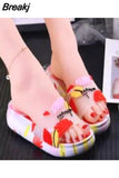 Soft Womans Sandals Outside Summer Womans Home Slippers Indoor Flat Non-slip Bath Bathroom Ladies Slides Beach Casual