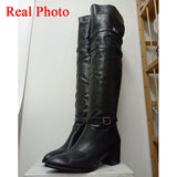 Big Size 33-48 2023 High Quality Shoes Woman Over The Knee Boots Female Square Heels Shoes Women Long Boots Woman