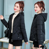 Women's Winter Jacket Parkas Short 2021 New Fashion Women's Winter Coat Down Jacket Outwear Hooded Basic Jacket