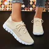 Breathable Knitted Sport Sneakers Women 2023 Autumn Plus Size Soft Soft Walking Shoes Ladies Slip On Mesh Casual