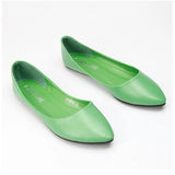Leather Flat Shoes Woman Hand-sewn LeatherLoafers Cowhide SpringCandy colorCasualShoes Women Flats Women