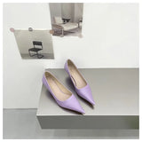 Med Heels Woman 2023 New Spring Pointed Toe Pumps Women's Shoes Office Ladies Dress Pumps Shoes Party Wedding Shoes