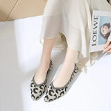 Women Pointed Toe Shallow Flat Shoes Mesh Loafers Soft Bottom Ballet Flats Classic Moccasins Knit Dress Shoes