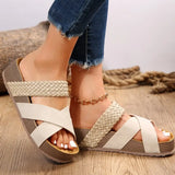 Flatform Cork Sandals Women Summer 2023 Non Slip Platform Clogs Slippers Female Thick Bottom Outdoor Slides Shoes
