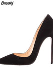 color plus size 45 46 stilettos pointed toe 8cm 10cm 12cm high heel customize daily wear concise women pump
