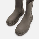 2021 Brand New Women Solid Zipper Ankle Waterproof Riound Toe Platform Boots Womrn Chunky Heel Luxury Casual