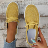 Lightweight Women's Loafers Comfy Plus Size Lace Up Canvas Sneakers Women Non Slip Flat Walking Shoes Female