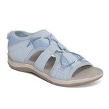 Breakj Women 2023 New Plus Size Velcro Sandals Frosted Flat Casual