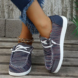 New Women Shoes Sneakers Knitted Mesh Dude Flats Large Size Ladies Slip on Zapatill Mujer Casual Summer Female