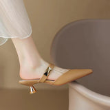 Fashion Women's Shoes Slingbacks Pumps Summer New Dress Ladies High Heel Shoes Elegant Pointed Toe Slippers Zapatos