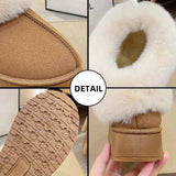 Faux Fur Winter Boots for Women 2023 Non Slip Plush Snow Boots Woman Thick Bottom Warm Cotton Shoes Platform Botas