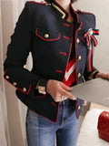 Elegant Office Women Jacket Chic Temperament Formal Vintage Single Breasted Slim Coat Suit Outerwear Blazer Spring