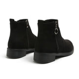 Women's Autumn and Winter New Low Heel Comfortable Fashion Short Boots Side Zipper Snow Women's