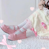 Brand Girls Platform Wedges Angel Bat Marry Janes Pumps Buckle Women's Pumps New INS Cosplay Lolita Japanese Shoes