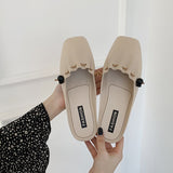 Women Slipper Square Toe Loafer Fabric Closed Toe Pleated Slip-on Slides Woman Sandals Slides flat Mules