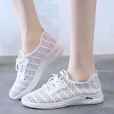 Women Shoes 2023 Mesh Breathable Flat Shoes Women Platform Wedge Sneakers Women Hollow Out Casual Shoes Zapatillas De