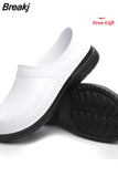 New Hotel Kitchen Clogs Non-slip Waterproof Oil-proof Work Shoes Breathable Resistant Kitchen Cook Chef Shoes Plus