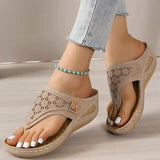Women Sandals Soft Heels Summer Shoes For Women Wedge Sandals Summer Flip Flops Women Slippers Heeled Sandals Zapatos