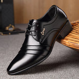 New Fashion Mens Leather Shoes Wedding Business Dress Nightclubs Oxfords Breathable Working Lace Up
