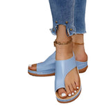 Take-Out Leather Flip-Flops, Heel Sets, Toe Sandals, Women's Large Size Spot